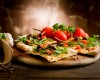 Fresh Tomato And Arugula Bagel Pizzas