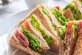 Sandwich with bacon - chicken, cheese and lettuce